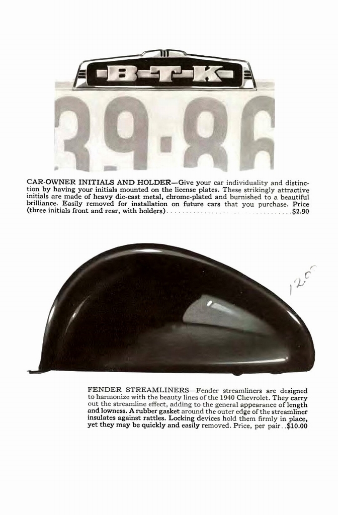 1940 Chevrolet Accessories Booklet Page 8